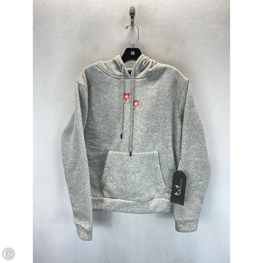 Sweatshirt Hoodie By Clothes Mentor In Grey, Size: M