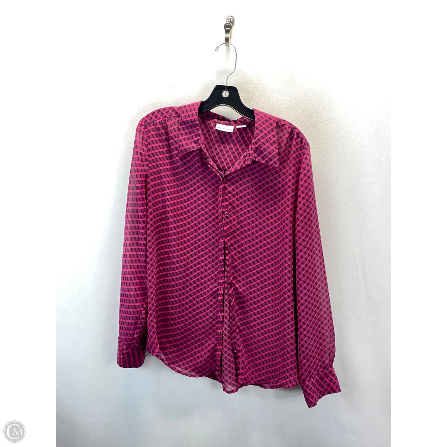 Top Long Sleeve By Liz Claiborne In Pink, Size: L