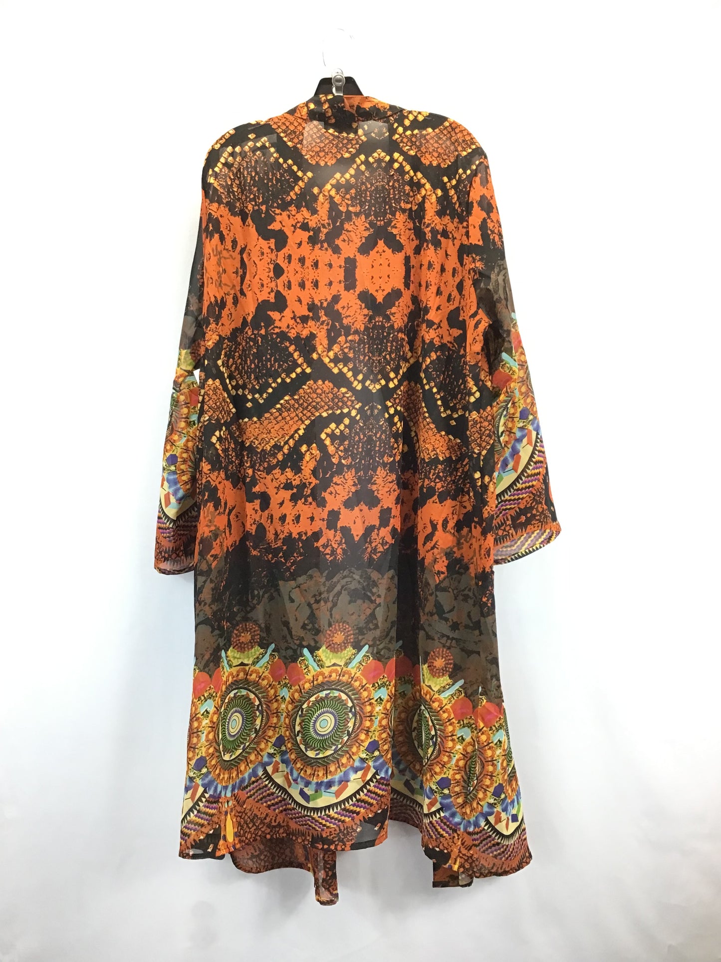 Kimono By Clothes Mentor In Orange, Size: 2x