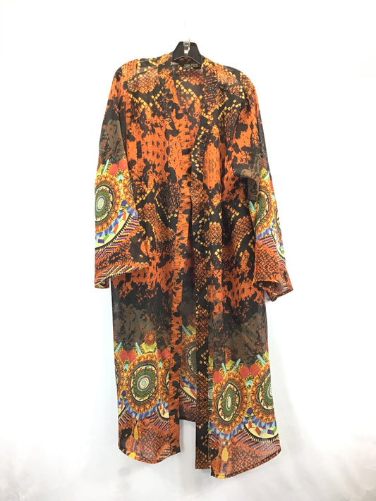 Kimono By Clothes Mentor In Orange, Size: 2x