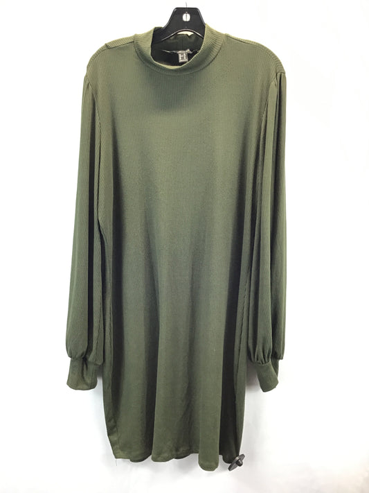 Dress Casual Midi By Forever 21 In Green, Size: 3x