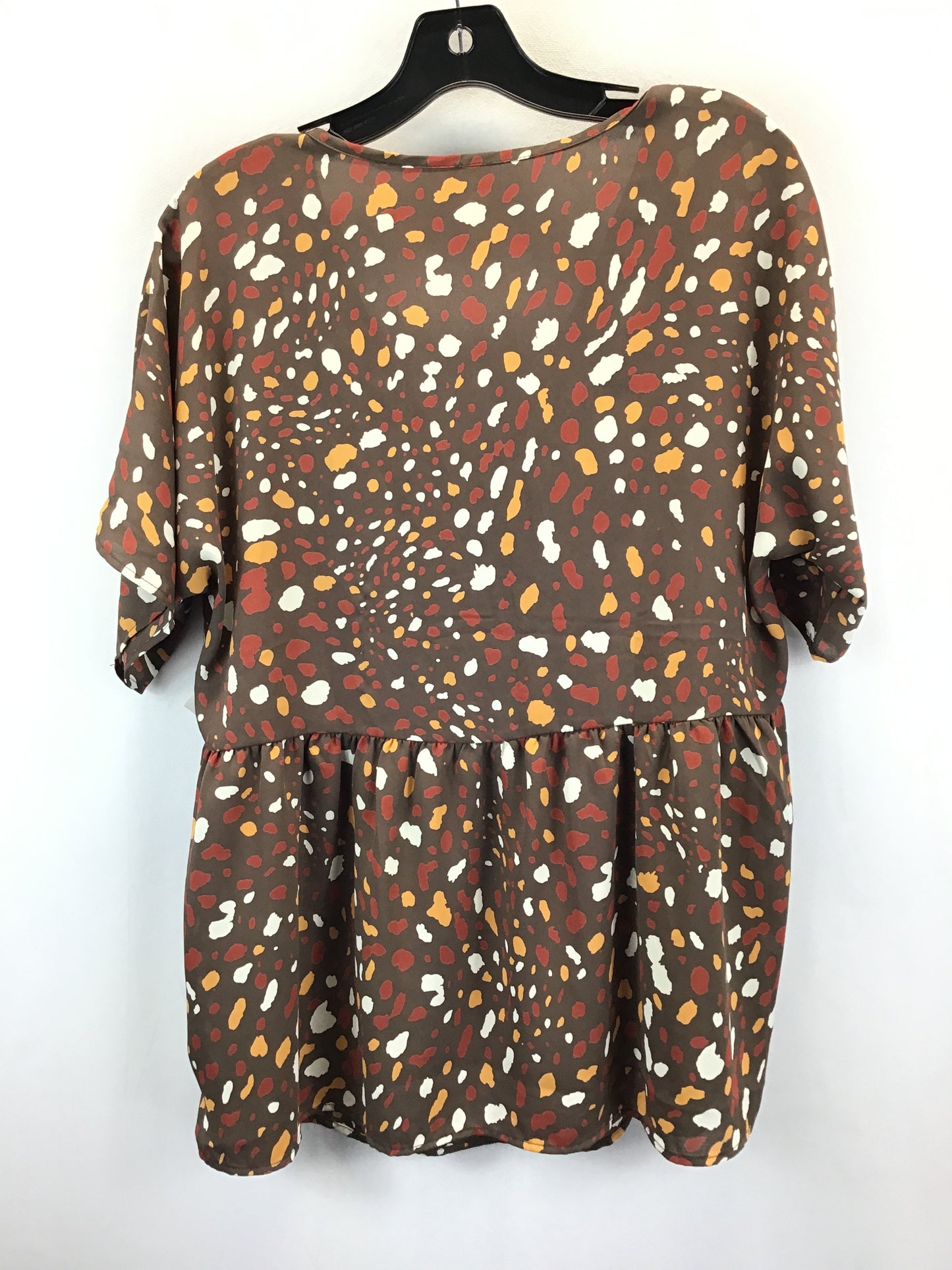 Brown Top Short Sleeve Mts, Size M