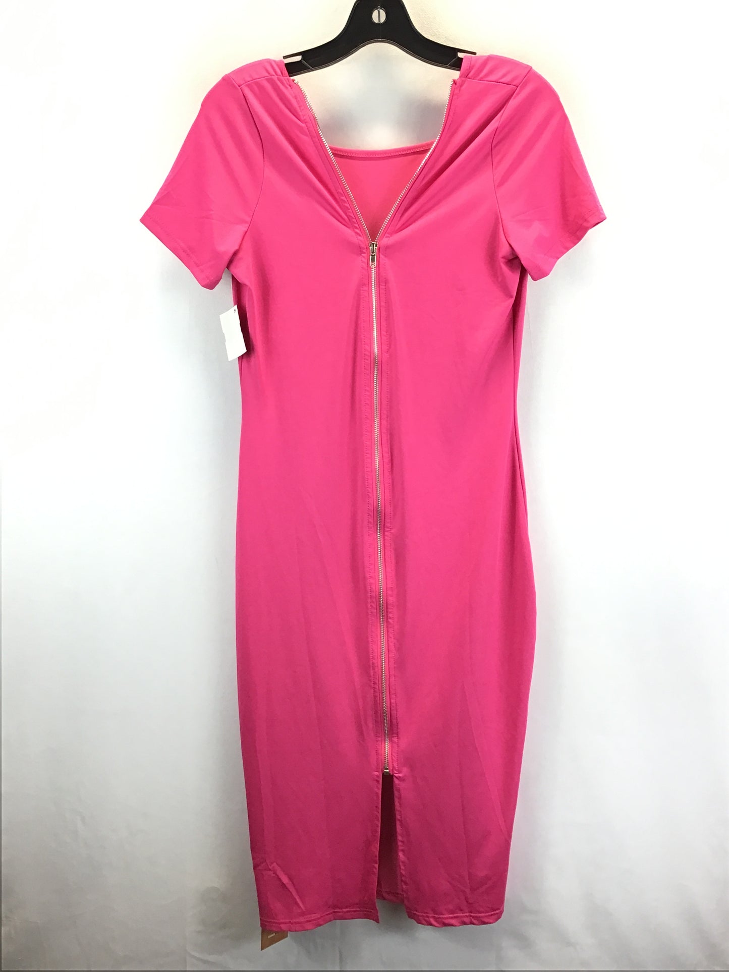 Pink Dress Casual Midi Shein, Size L