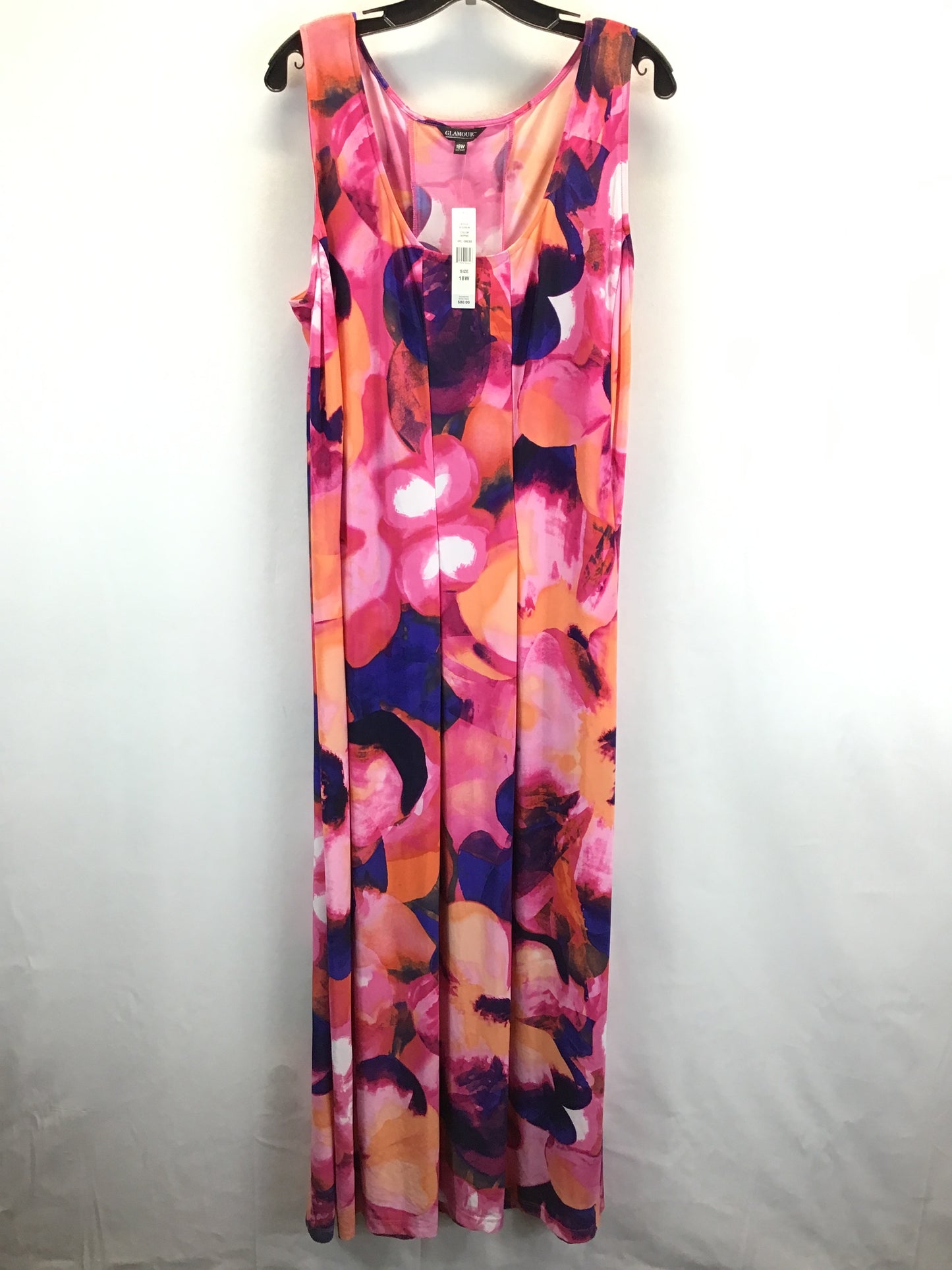 Pink Dress Casual Maxi Glamour, Size 18