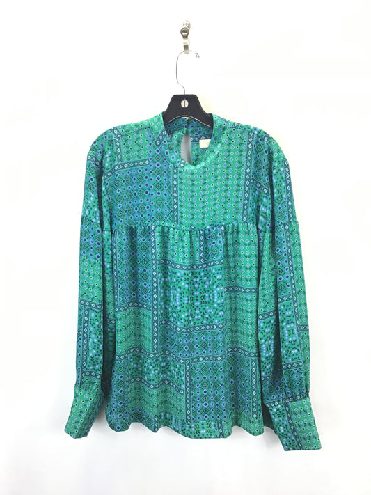 Top Long Sleeve By Loft In Green, Size: Xl