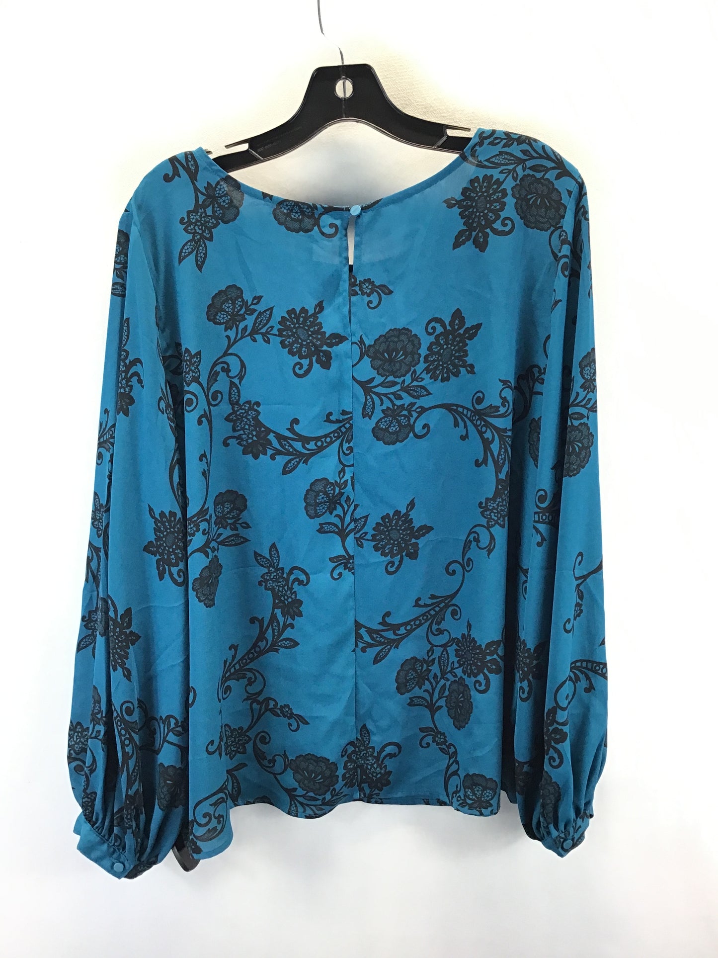 Top Long Sleeve By Worthington In Blue, Size: Xl