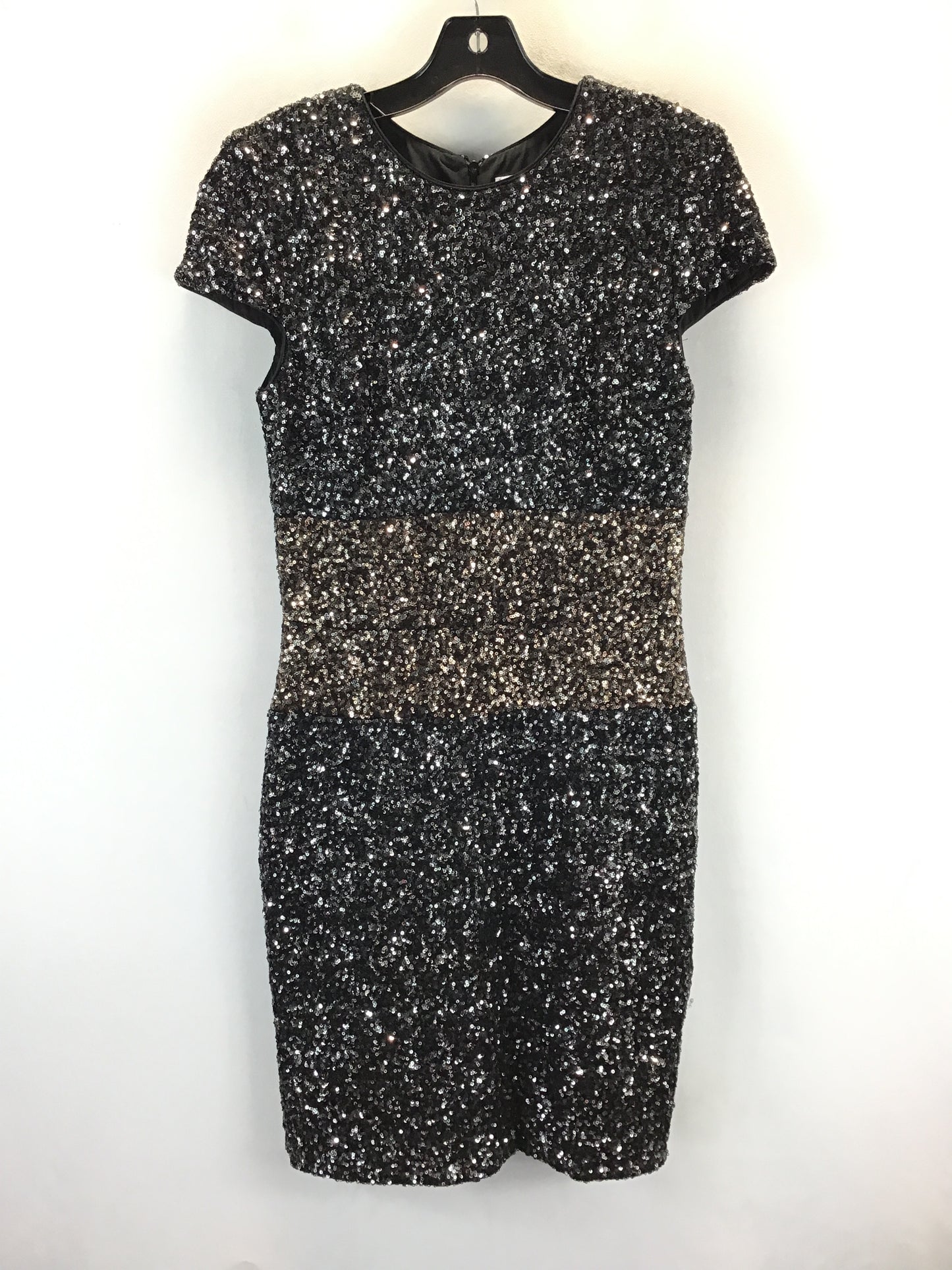 Dress Party Midi By Dress The Population In Black & Gold, Size: L