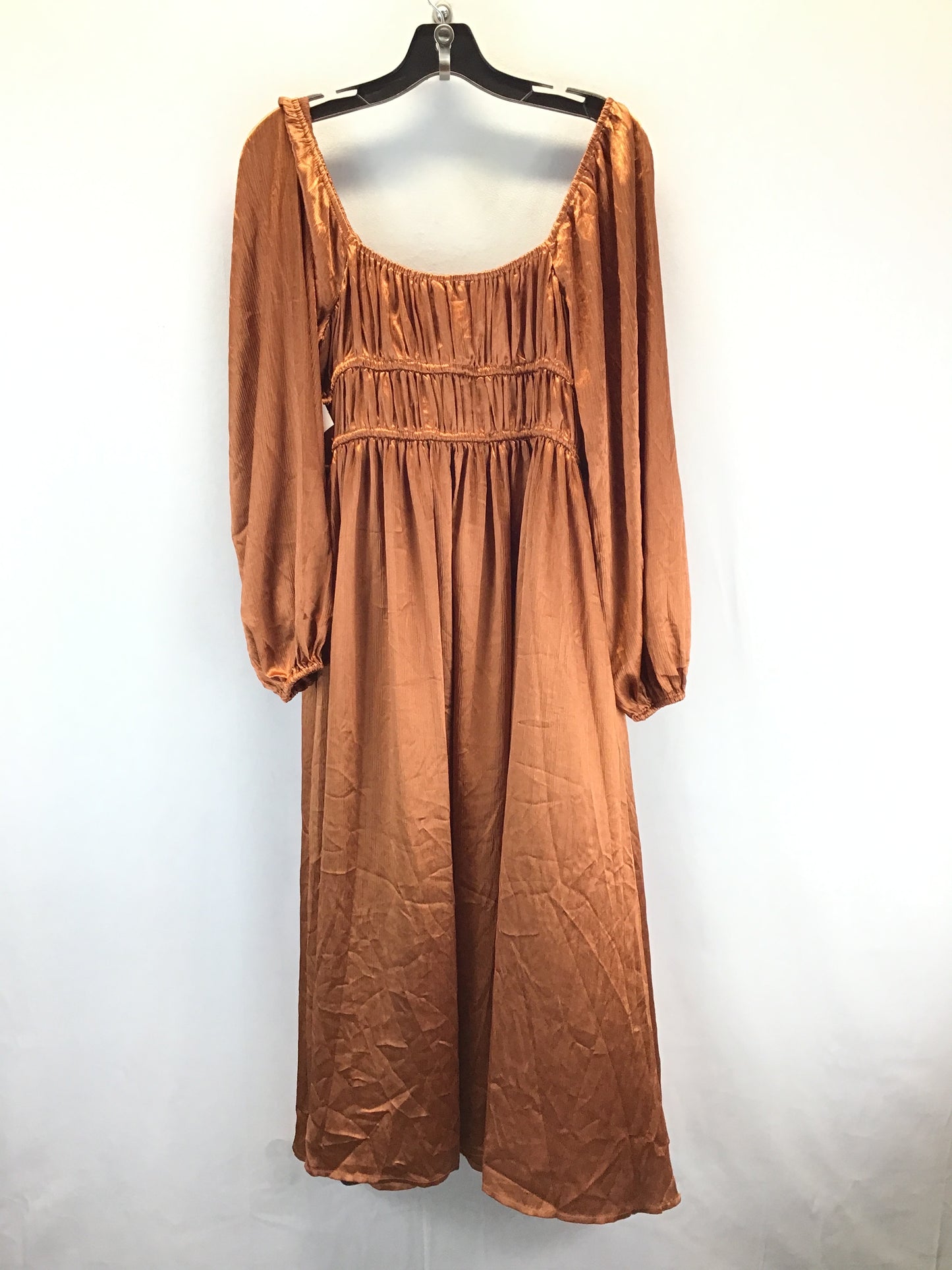 Dress Casual Midi By Lush In Orange, Size: M