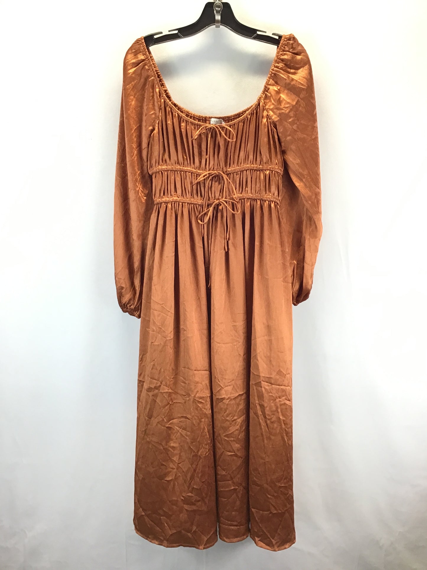 Dress Casual Midi By Lush In Orange, Size: M