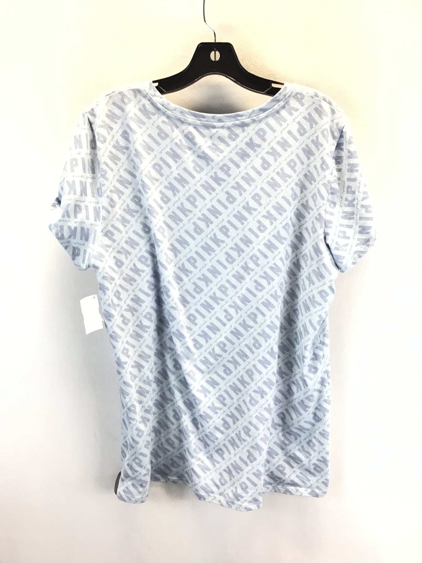 Top Short Sleeve By Pink In Blue, Size: Xl