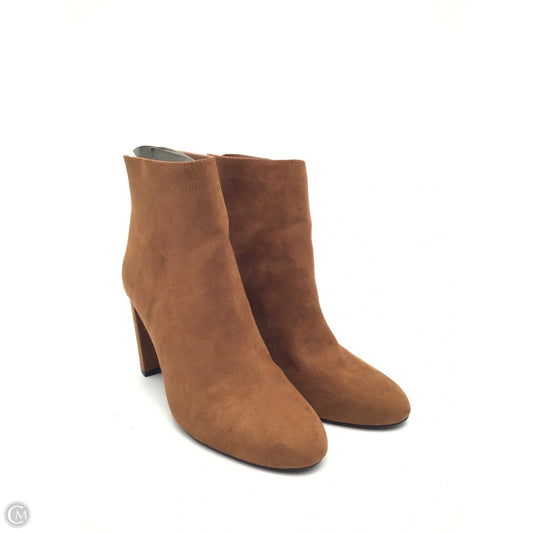 Boots Ankle Heels By Qupid In Brown, Size: 8.5
