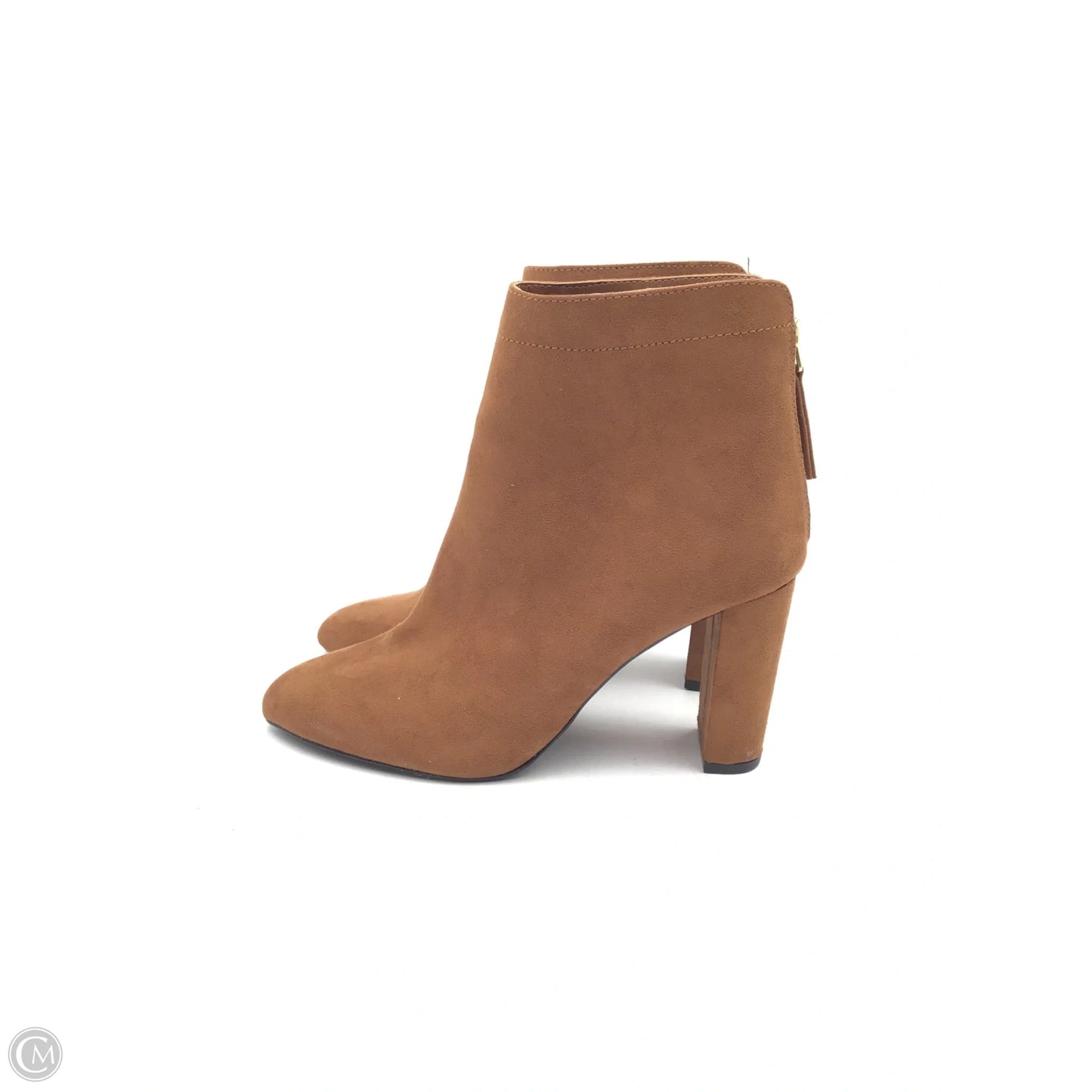 Boots Ankle Heels By Qupid In Brown, Size: 8.5