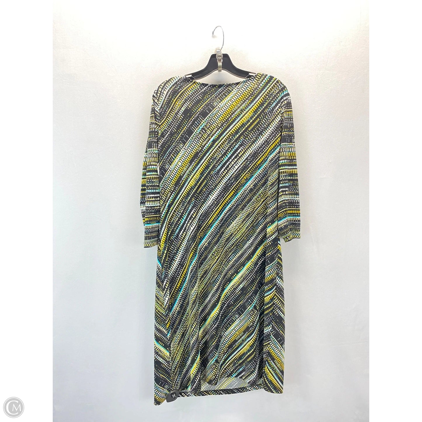 Dress Casual Midi By Calvin Klein In Multi-colored, Size: 14