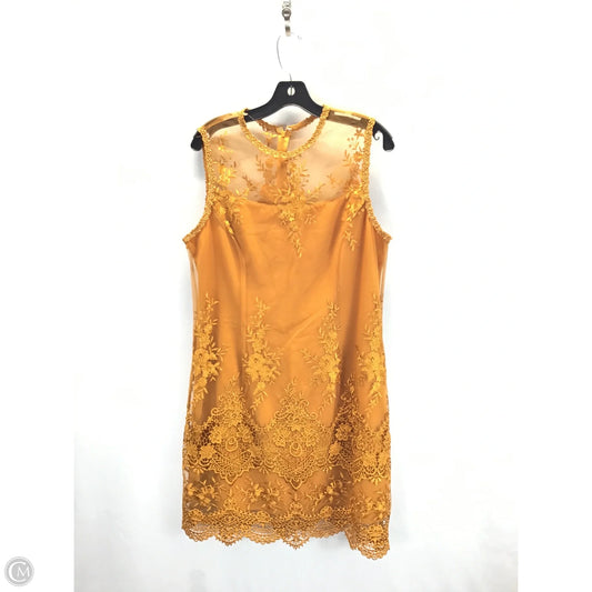 Dress Casual Midi By Nanette By Nanette Lepore In Gold, Size: 14