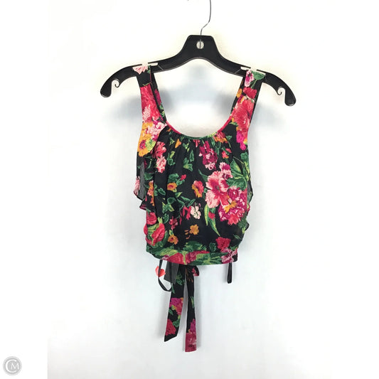 Top Sleeveless By Bcbgmaxazria In Floral Print, Size: M