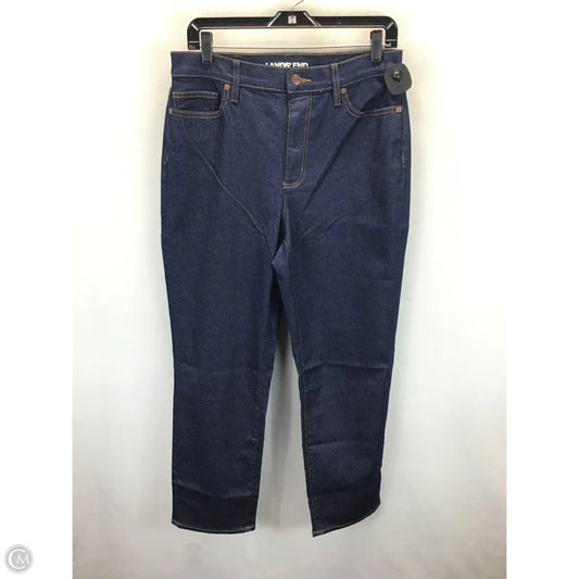 Jeans Straight By Lands End In Blue, Size: 12