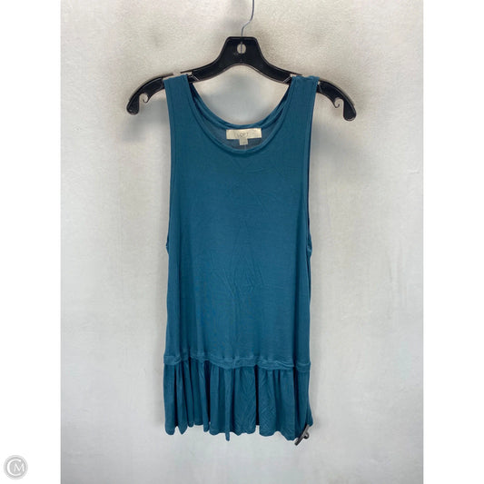 Top Sleeveless By Loft In Teal, Size: M