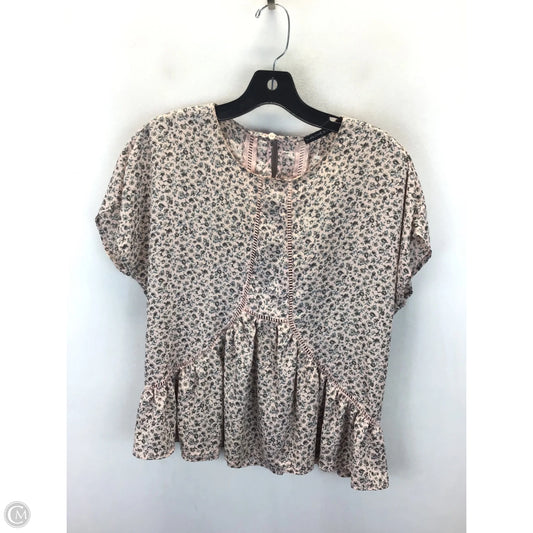 Top Short Sleeve By Harlowe & Graham In Floral Print, Size: S