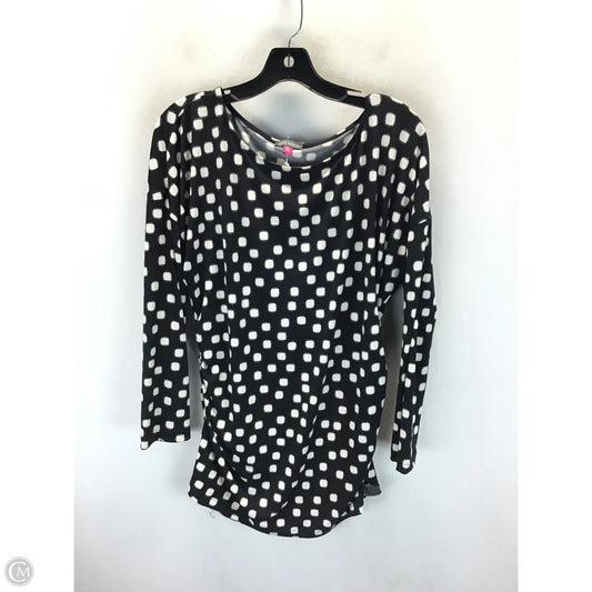 Top Long Sleeve By Vince Camuto In Polkadot Pattern, Size: Xl