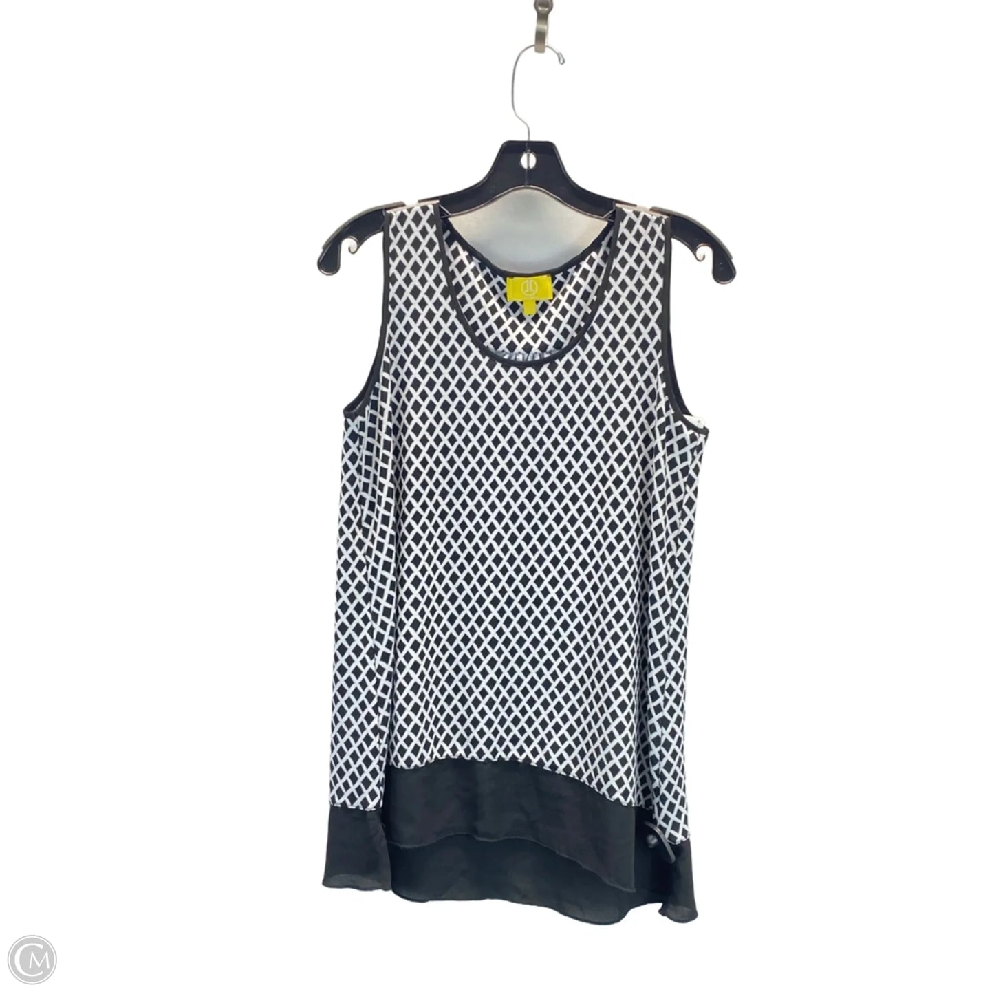 Top Sleeveless By Liz Lange In Black & White, Size: S