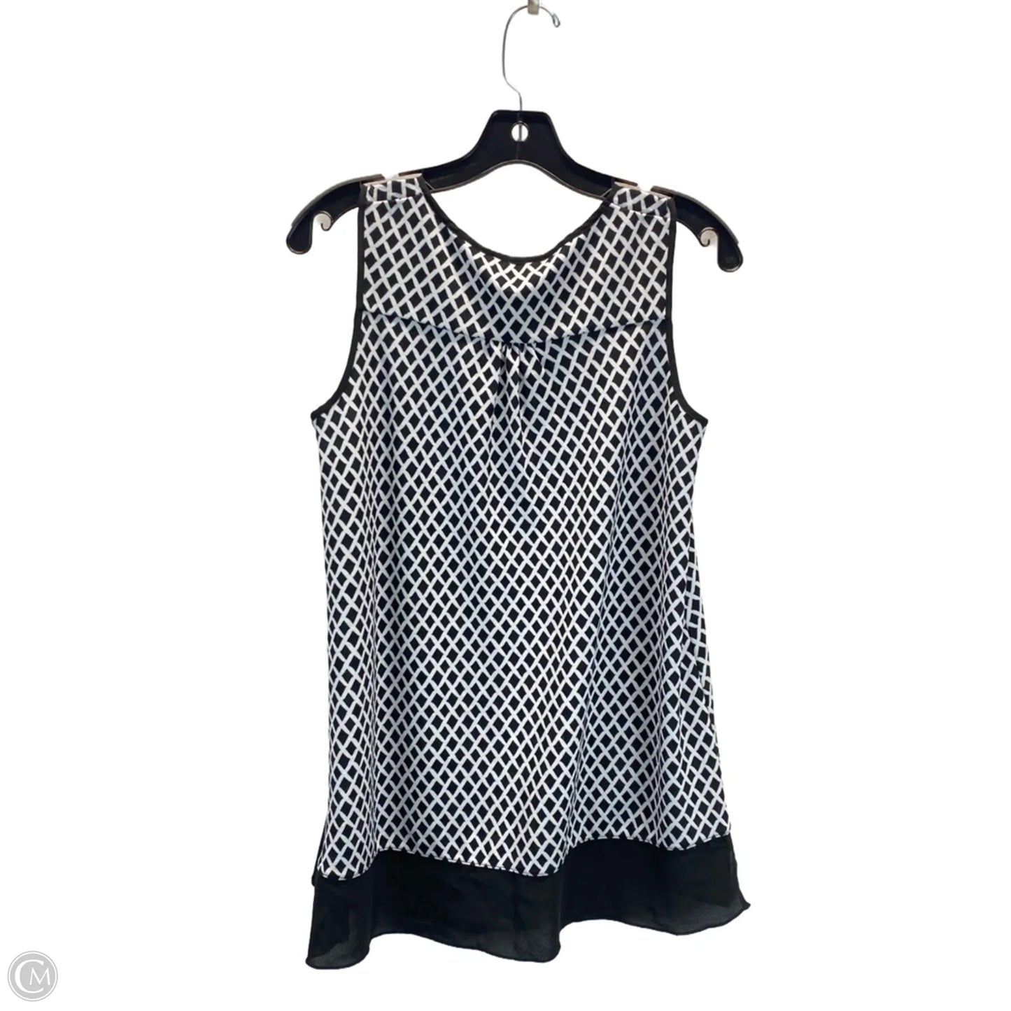 Top Sleeveless By Liz Lange In Black & White, Size: S