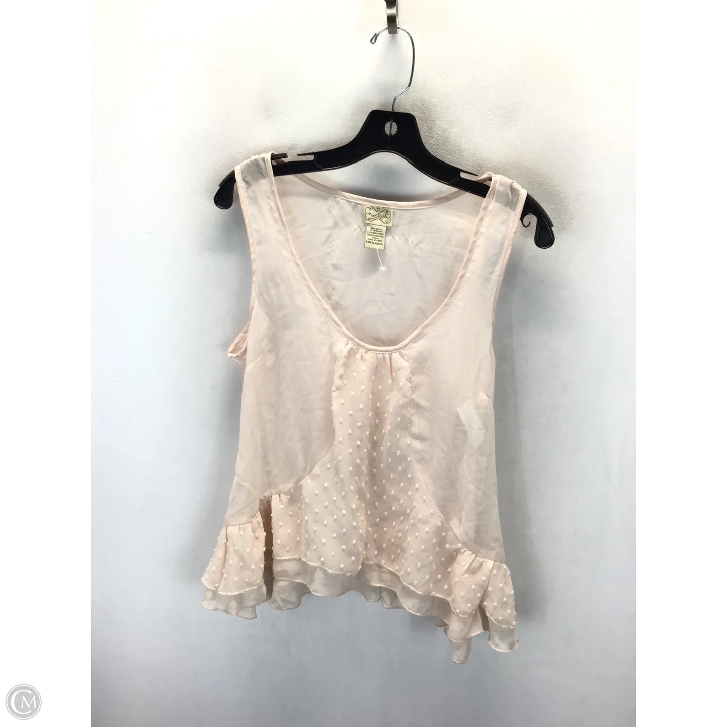 Top Sleeveless By Eyelash In Pink, Size: M