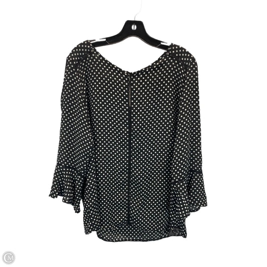 Top Long Sleeve By Clothes Mentor In Polkadot Pattern, Size: M