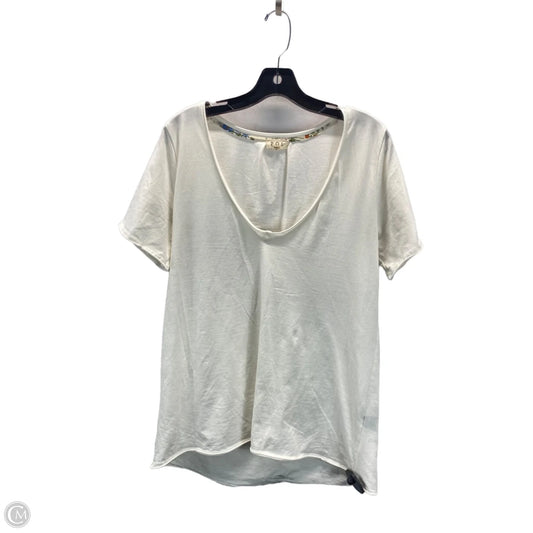 Top Short Sleeve By Pol In White, Size: S