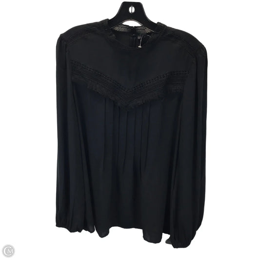 Top Long Sleeve By Ann Taylor In Black, Size: L