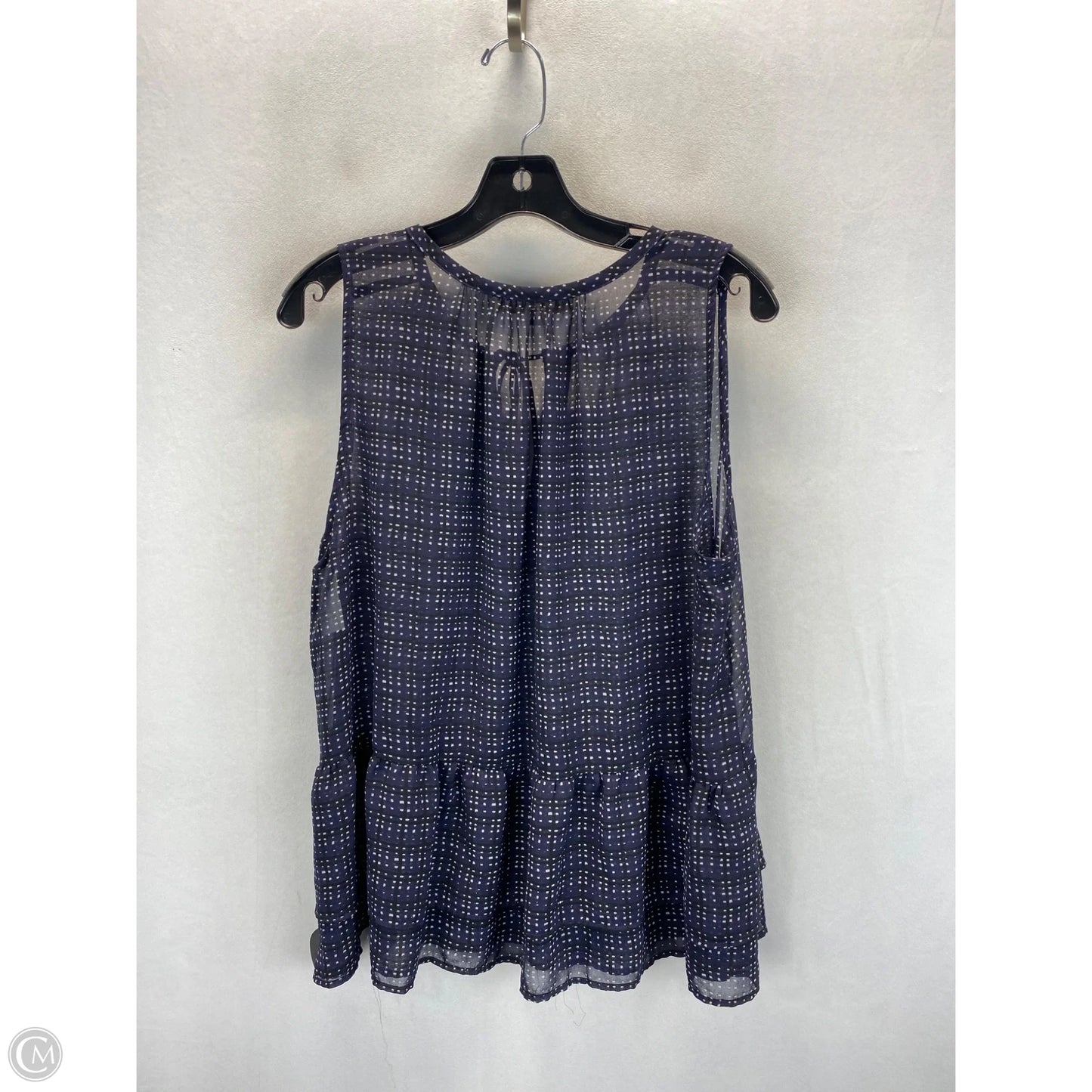 Top Sleeveless By Loft In Blue, Size: L