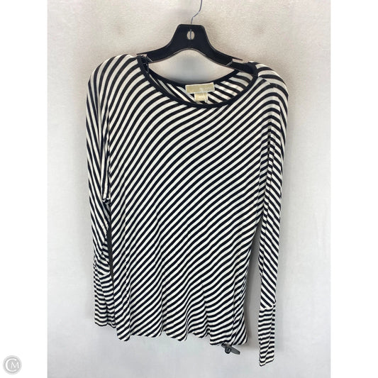 Top Long Sleeve By Michael By Michael Kors In Striped Pattern, Size: Mp