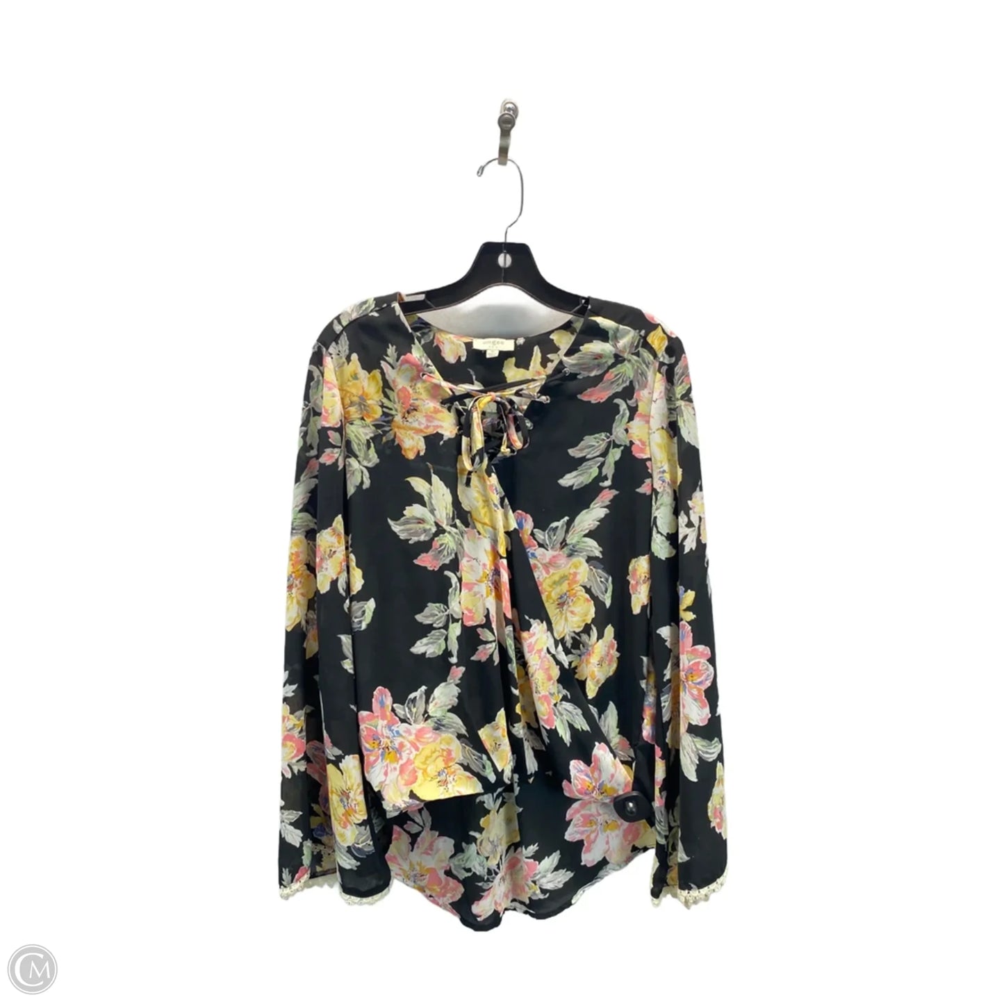 Top Long Sleeve By Umgee In Floral Print, Size: M