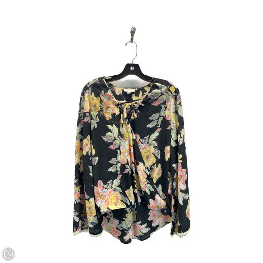 Top Long Sleeve By Umgee In Floral Print, Size: M