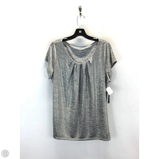 Top Short Sleeve By Worthington In Silver, Size: 1x