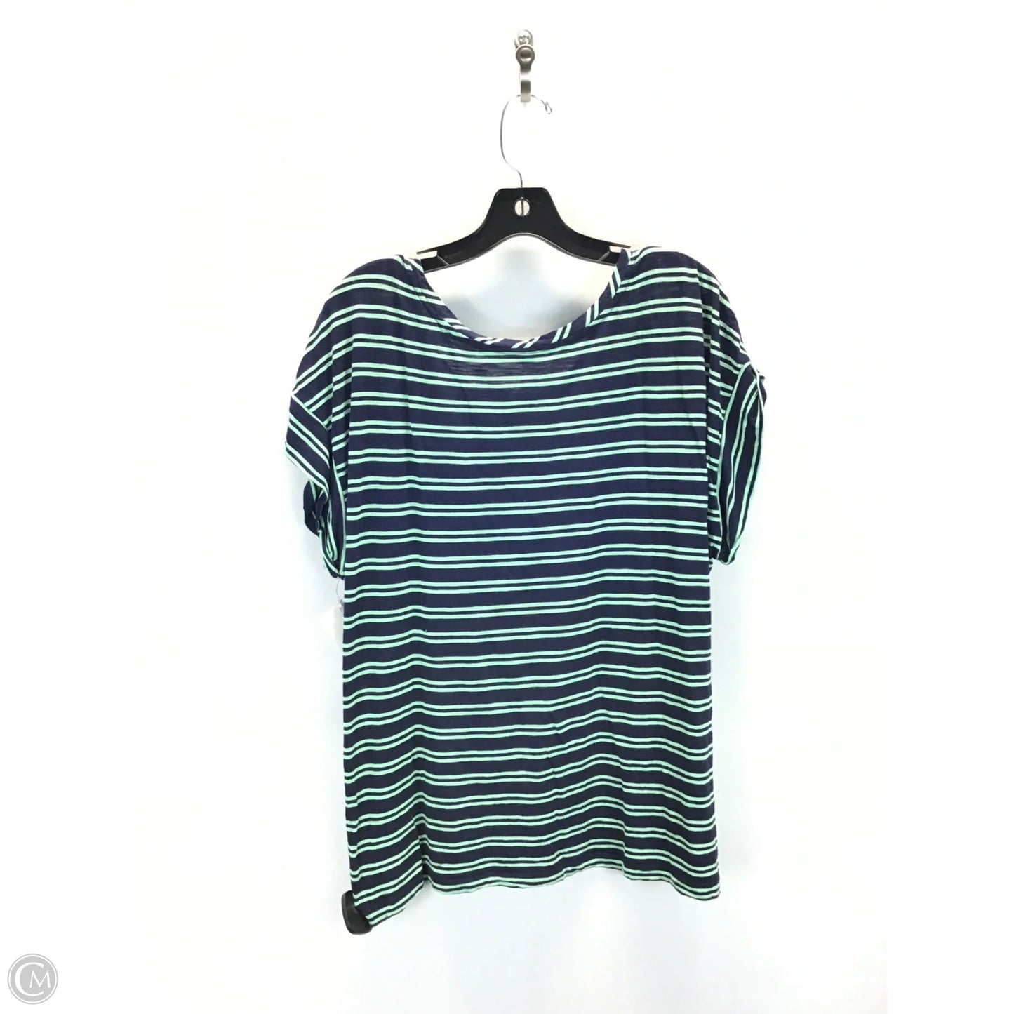 Top Short Sleeve By Gap In Striped Pattern, Size: Xl