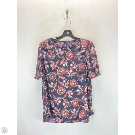 Top Short Sleeve By Ann Taylor In Floral Print, Size: S