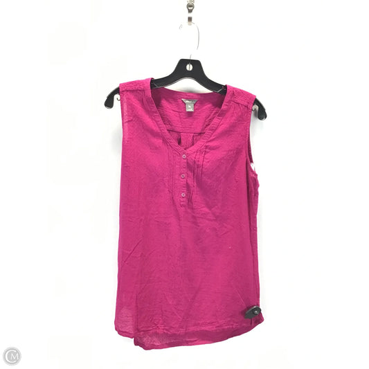 Top Sleeveless By Eddie Bauer In Pink, Size: M