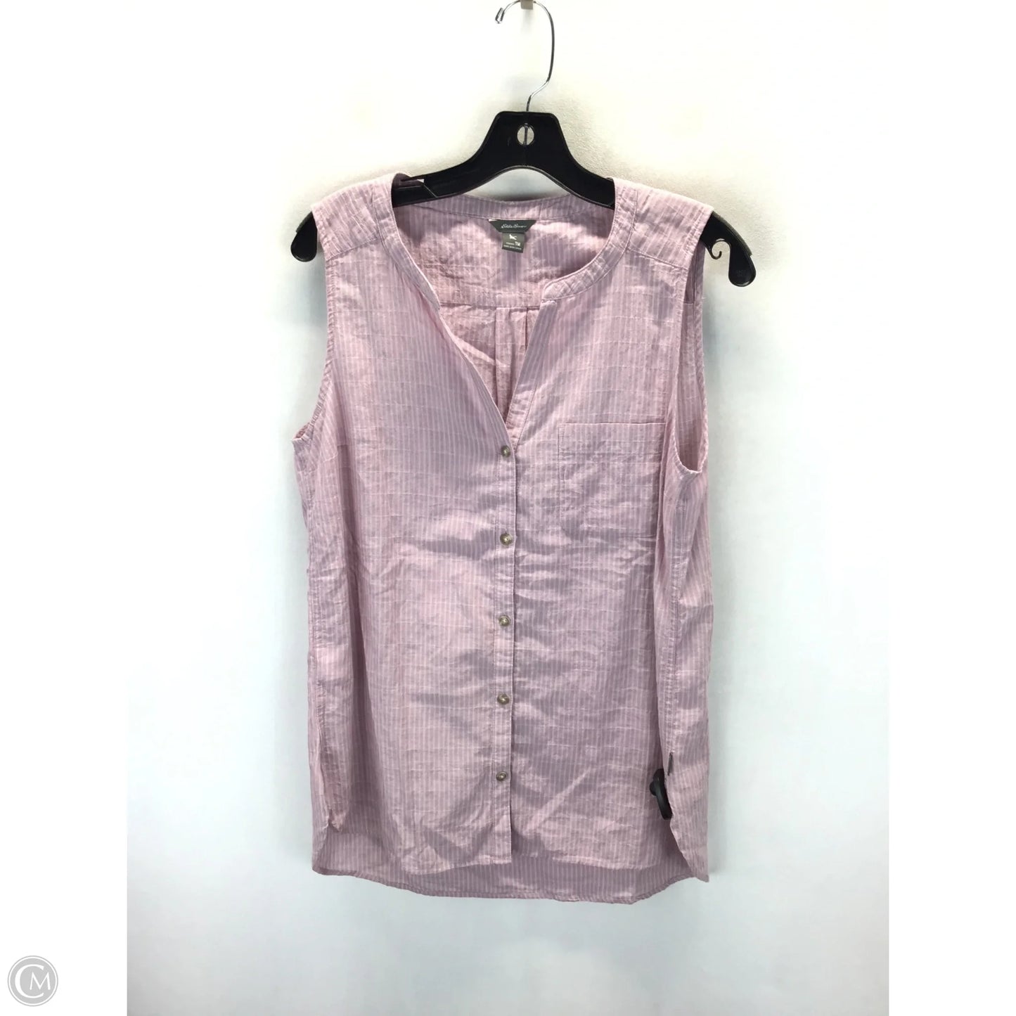 Top Sleeveless By Eddie Bauer In Striped Pattern, Size: M