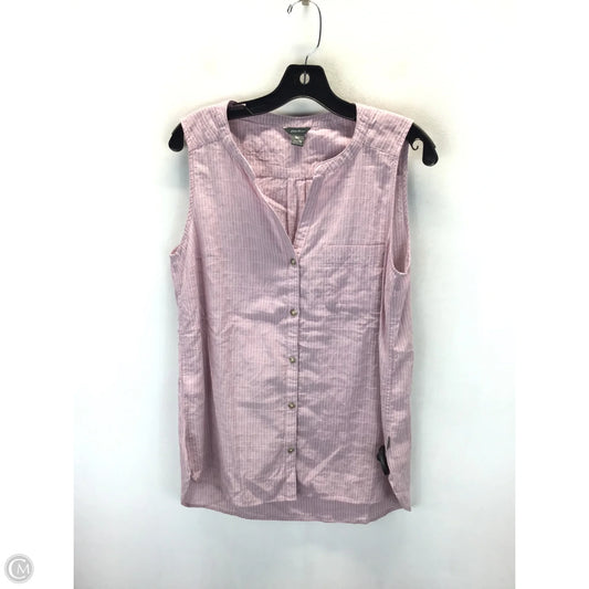 Top Sleeveless By Eddie Bauer In Striped Pattern, Size: M