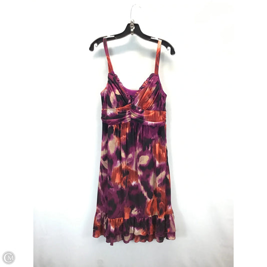 Dress Casual Midi By Bisou Bisou In Purple & Red, Size: 14