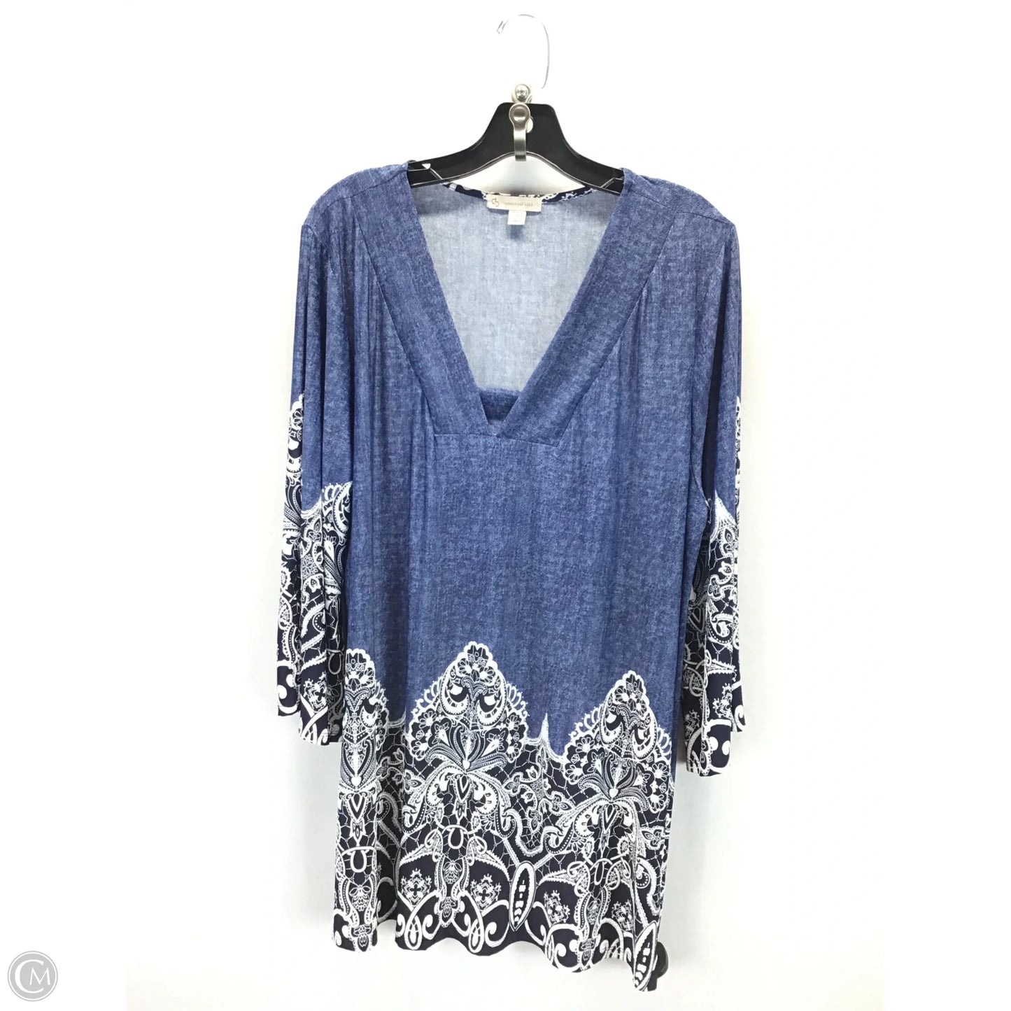 Top Long Sleeve By Dressbarn In Blue, Size: 1x