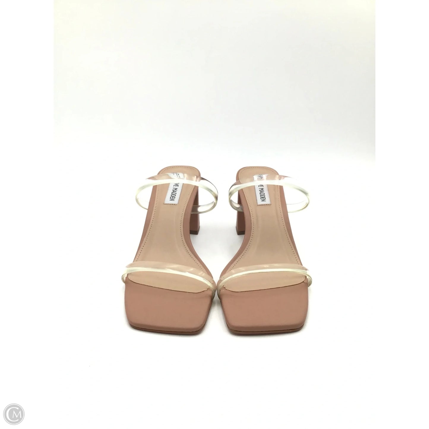 Sandals Heels Block By Steve Madden In Tan, Size: 7.5