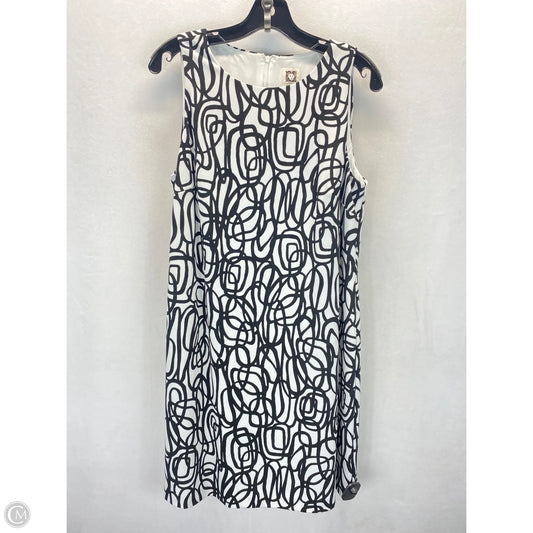 Dress Casual Midi By Anne Klein In Black & White, Size: 12