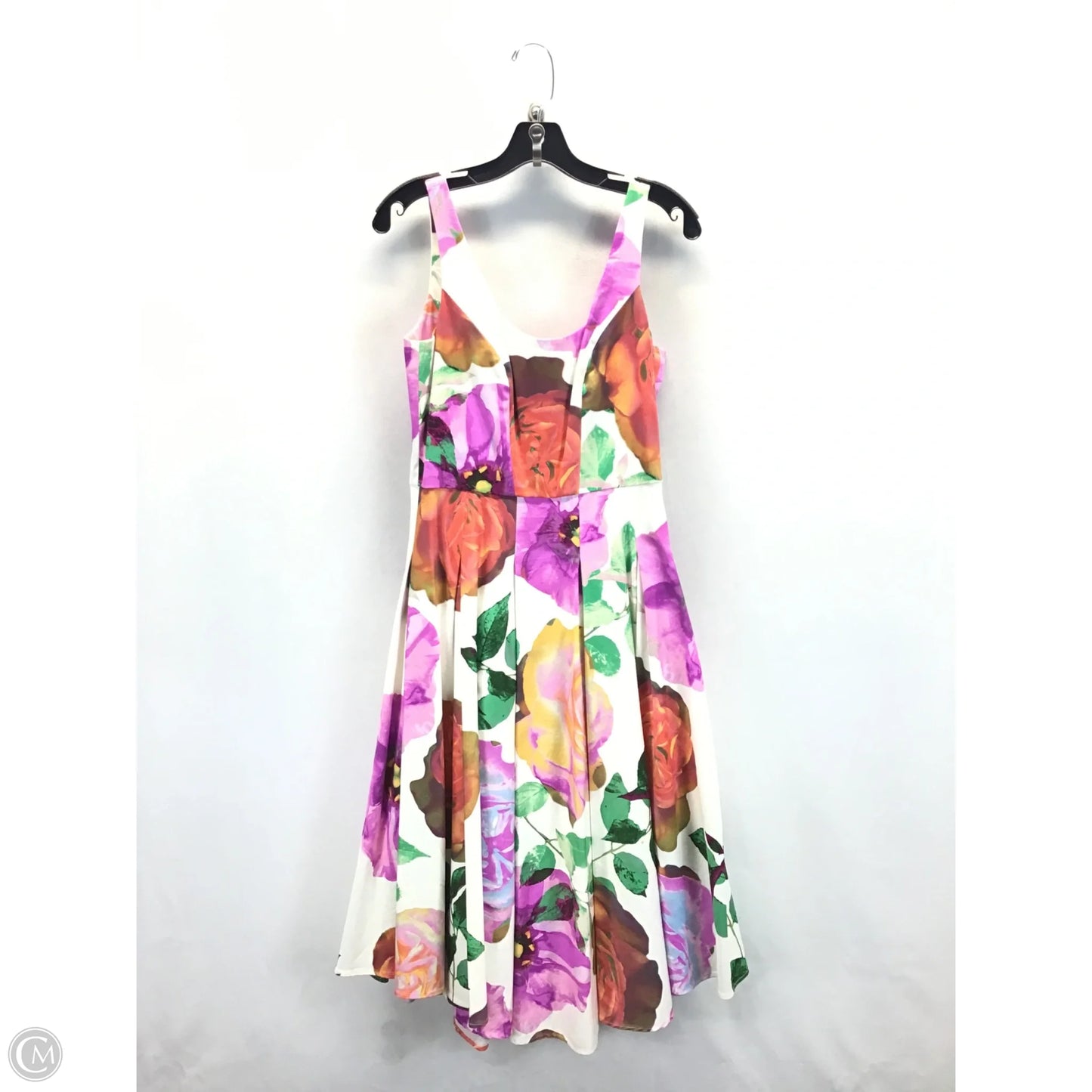 Dress Casual Midi By Calvin Klein In Floral Print, Size: 6