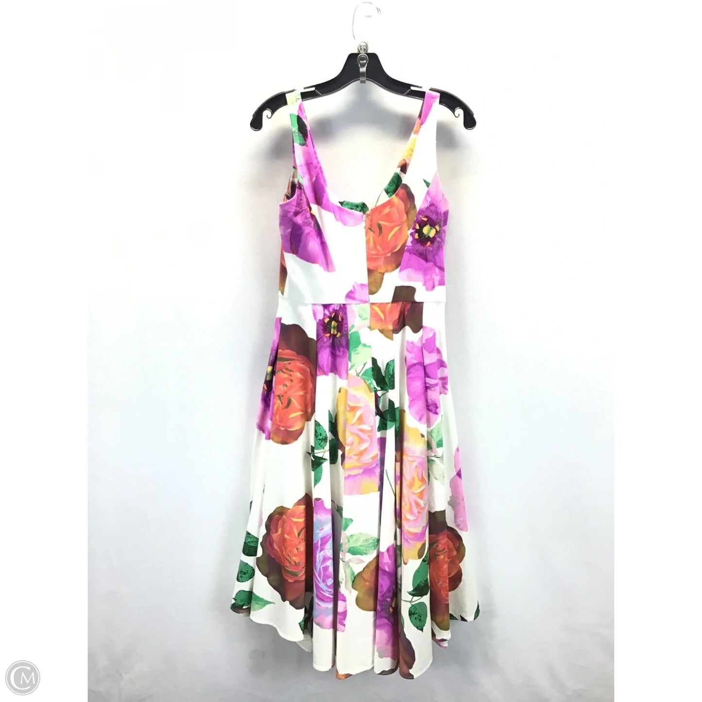 Dress Casual Midi By Calvin Klein In Floral Print, Size: 6