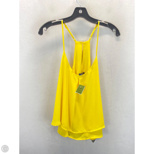 Top Sleeveless By Ambiance Apparel In Yellow, Size: M