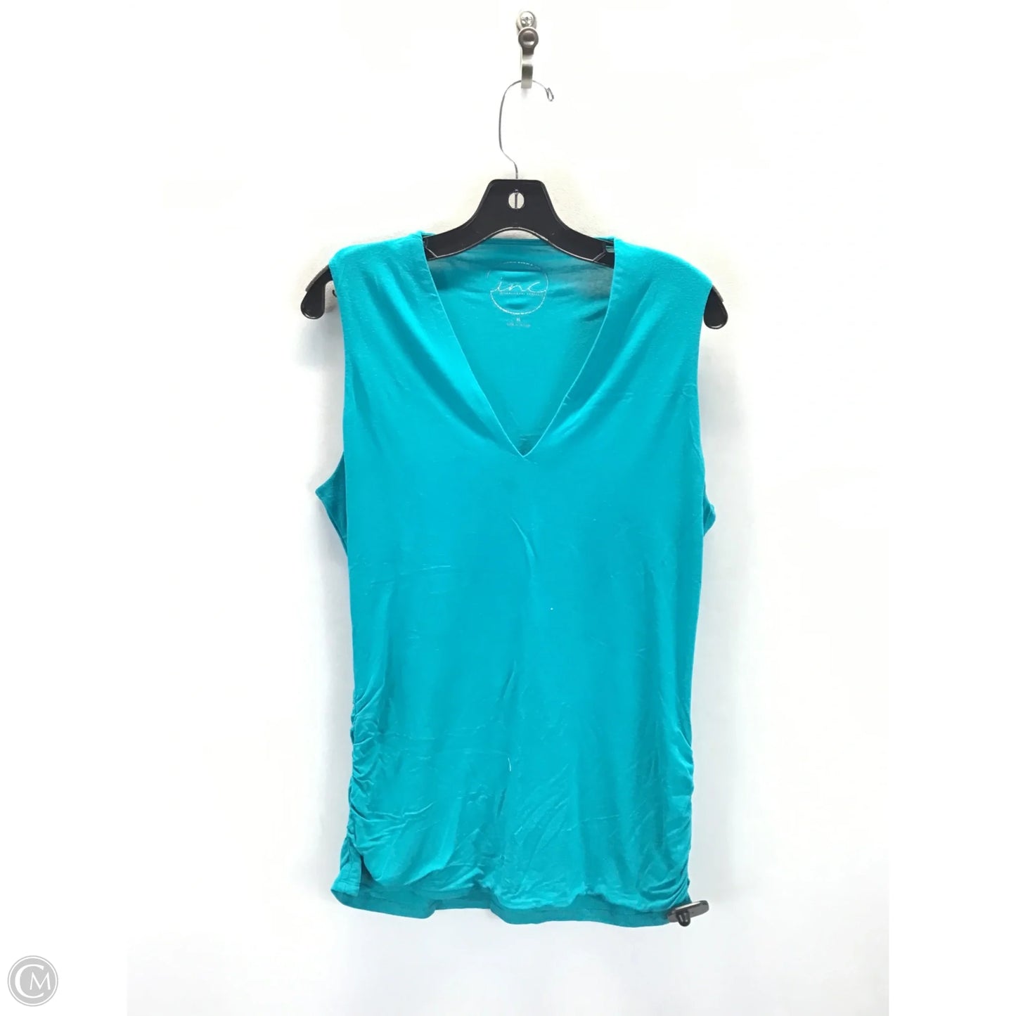 Top Sleeveless By International Concepts In Teal, Size: Xl