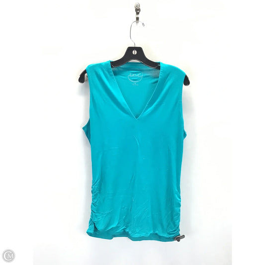 Top Sleeveless By International Concepts In Teal, Size: Xl
