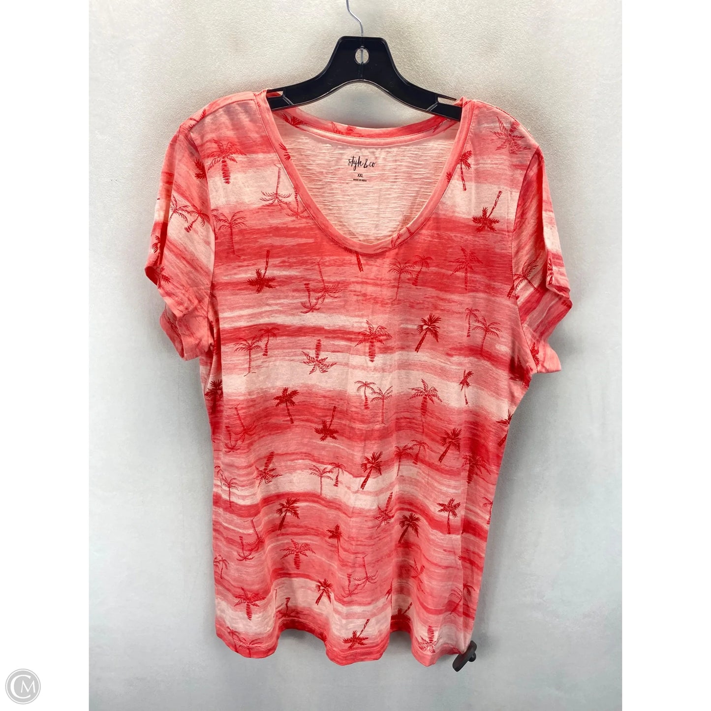 Top Short Sleeve By Style And Company In Pink, Size: Xxl