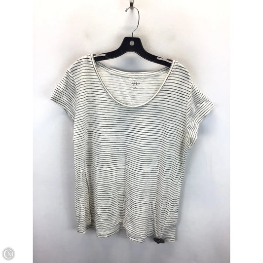 Top Short Sleeve By Style And Company In Striped Pattern, Size: Xl